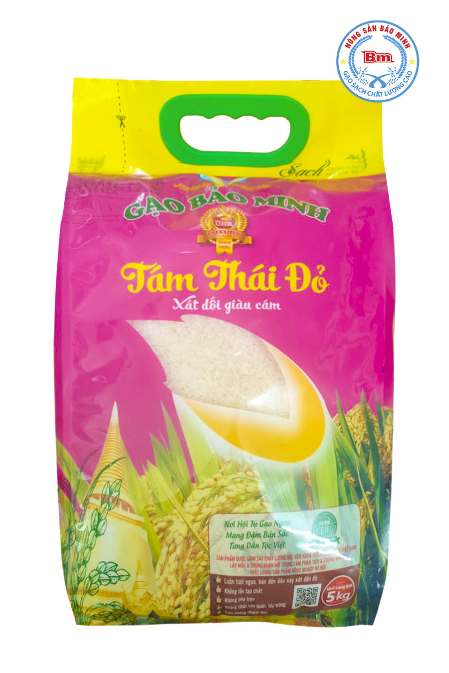 Gạo Tám Thái Đỏ 5kg - Bảo Minh