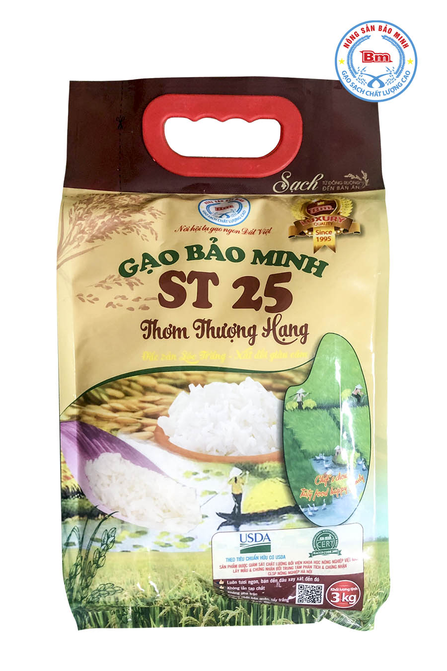 Gạo ST25 3Kg - Bảo Minh
